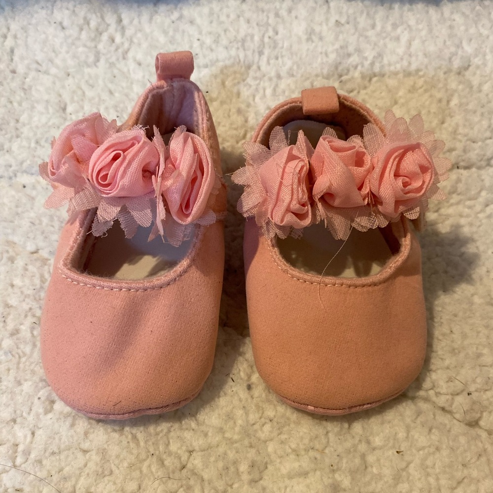 Pink, floral sneakers